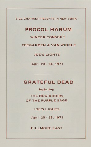 Grateful Dead - Live (1971) 19710411