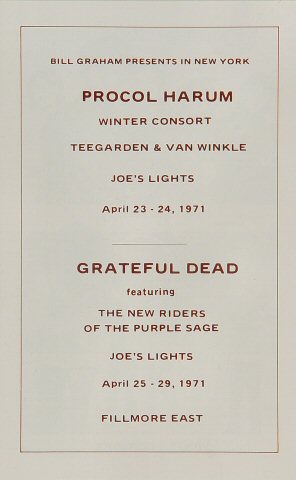 Grateful Dead - Live (1971) 19710411