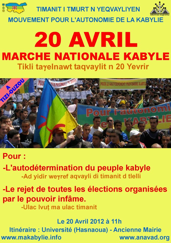 20 Avril: Marche nationale Kabyle 149