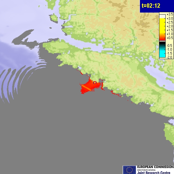 Terremoto muy fuerte a lo largo de la costa de la Isla de Vancouver – profundidad 23 Magnitud kilometros 6.4 Tsunam10