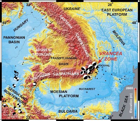 Vrancea zona del terremoto : una de las zonas sísmicas más activas en Europa (Cárpatos). Vrance10