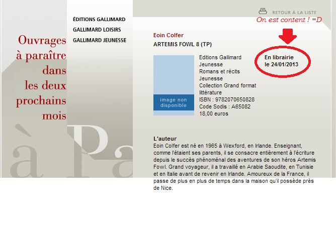 Date de parution du tome 8