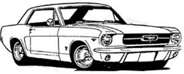 Mustang à colorier  1965co10