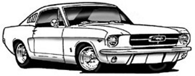 Mustang à colorier  1965fa10