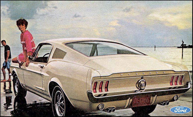 option - (82) Option, grille décorative sur panneau arrière pour Mustang 1967 1967_g12