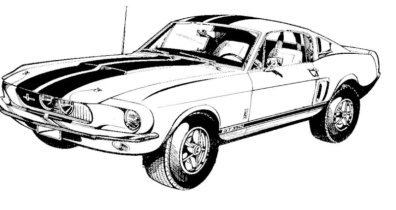 Mustang à colorier  1967_s13