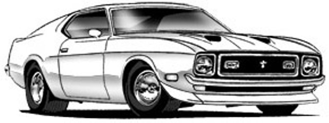 Mustang à colorier  1972ma10
