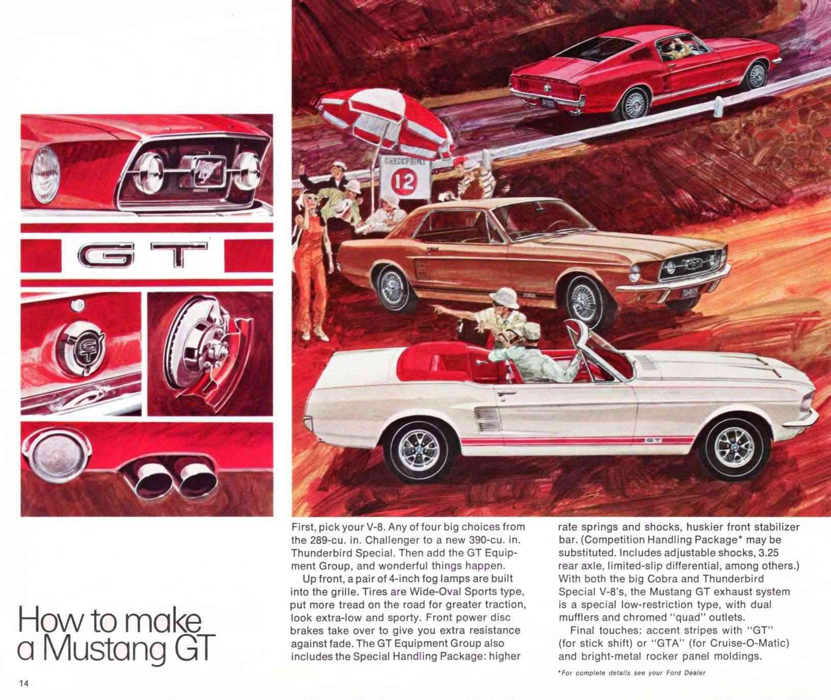 Brochure en anglais, Mustang 1967 ,version canadienne Canadi21