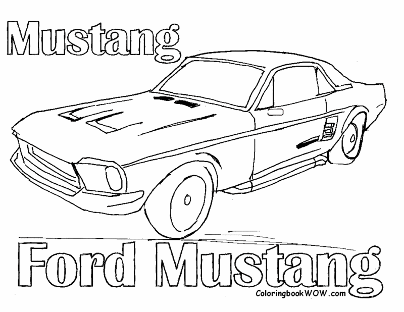 Mustang à colorier  Car_2610