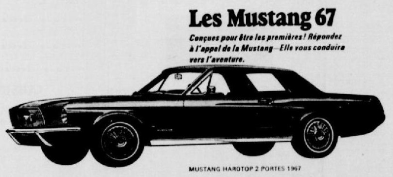 Des publicités en français pour la Mustang 1967 Mustan11
