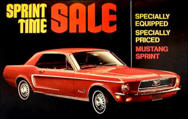 Publicité en anglais pour la Mustang 1968 Sprint10