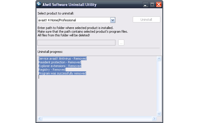 Rimuovere Avast definitivamente dal proprio computer - avast! Unistal Utility Avast-10