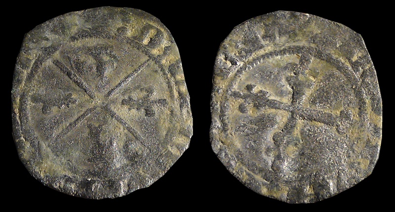 double denier de Charles II dauphin et roi de France (Charles VI) Juju_b10