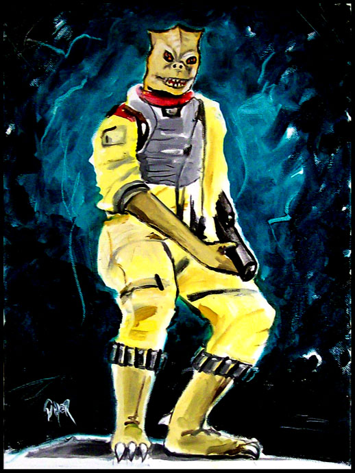 My newest painting "Bossk" Bossk10