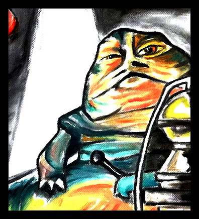 Star Wars paintings Jabba_14