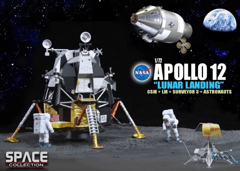 Apollo 12 Lunar Module, Command Module, Surveyor et astronautes 5038710