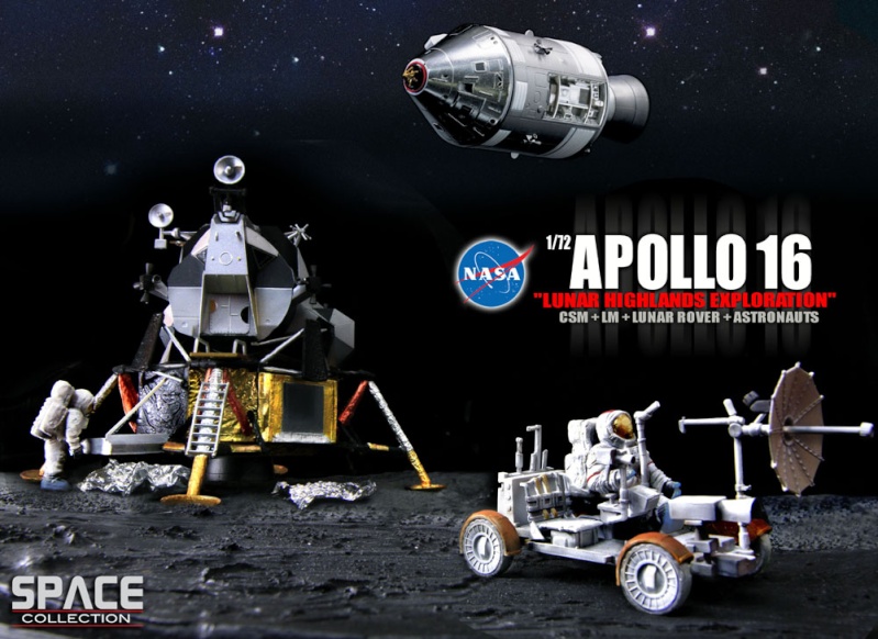 Apollo 16 Command Service Module, LEM, Jeep lunaire + Astronautes [Dragon Model 1/72] 5039810