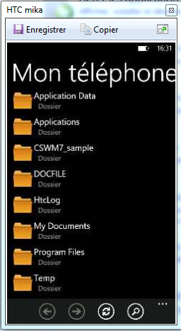 [résolu][AIDE] Problème  explorateur de fichier de windows phone device manager Phone10