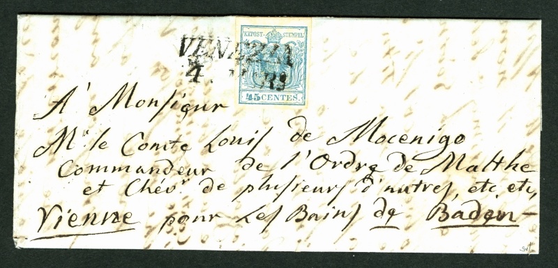 Brief von Venezia nach Baden (Wien) 1852 : Übersetzung gefragt Venezi10