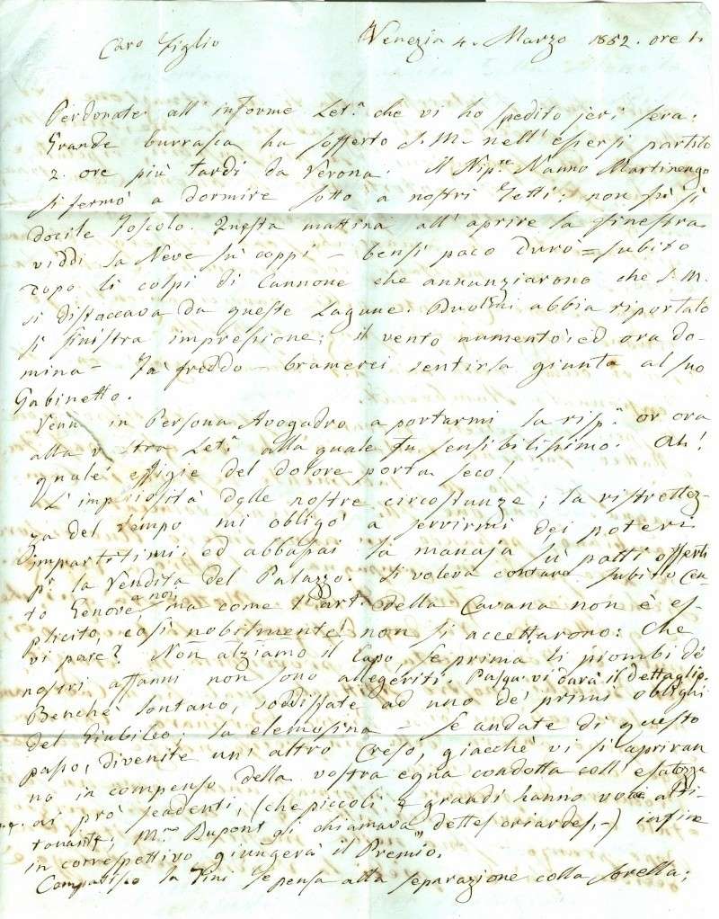 Brief von Venezia nach Baden (Wien) 1852 : Übersetzung gefragt Venezi12