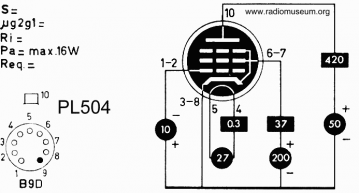 pl504 - Ampli valvolare stereo S.E. a 24Vcc - 1+1W a tre valvole Pl50411