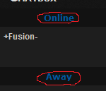 How do i change chatbox "online" and "away" text color Truear10