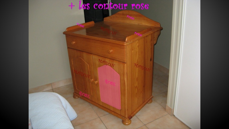 Chambre bébé fille rose & marron Table_10