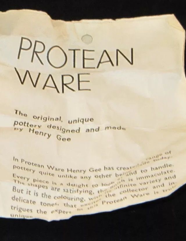 Henry Gee, Protean Pottery, Dunster 04f0b110