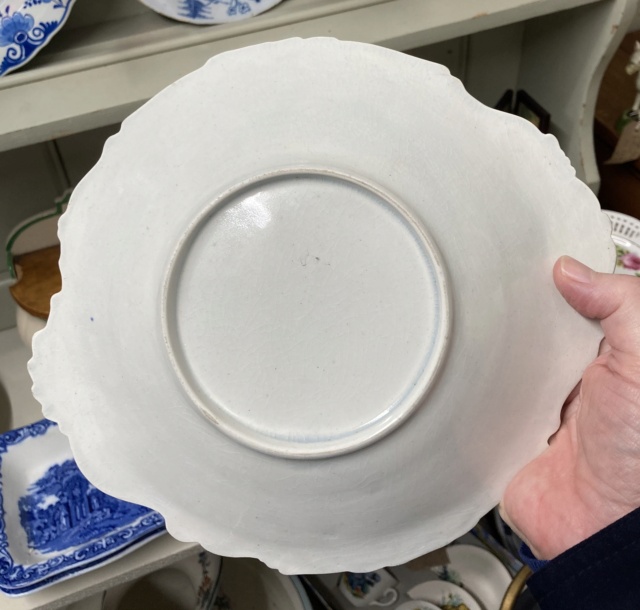Pearlware? Set of handpainted plates  09776b10