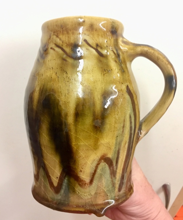 Alistair Blake slipware tankard, AB mark AjB mark  0b0fdd10