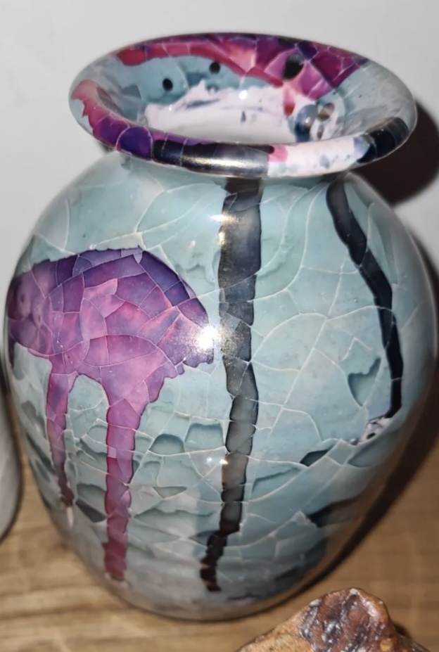 Claudio Pulli mosaic lustre vase?  1055cc10