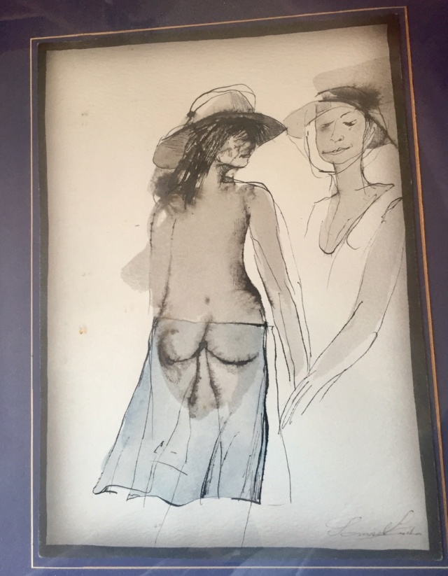 Pair of watercolours of ladies: Can anyone read the signature? 42f1e710