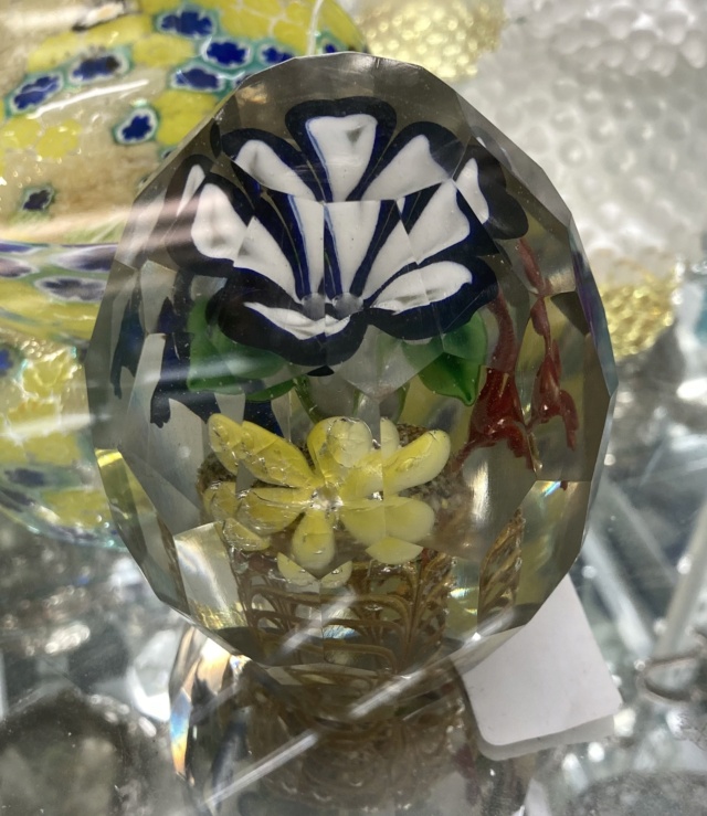 Faceted paperweight. Labelled Bohemian - ?  4d557910