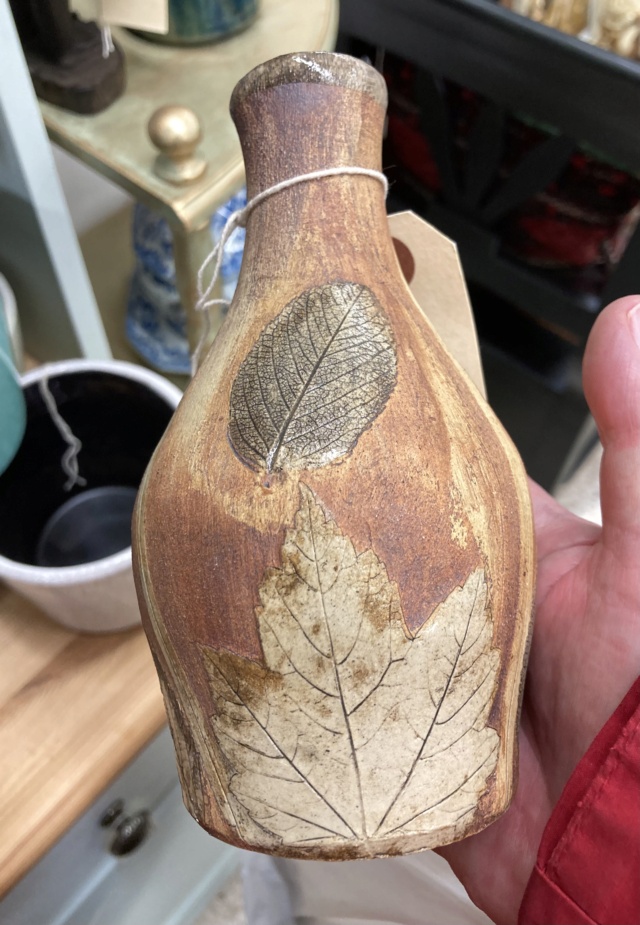 Bottle vase with leaf motif, EW or MG mark  50cf1e10