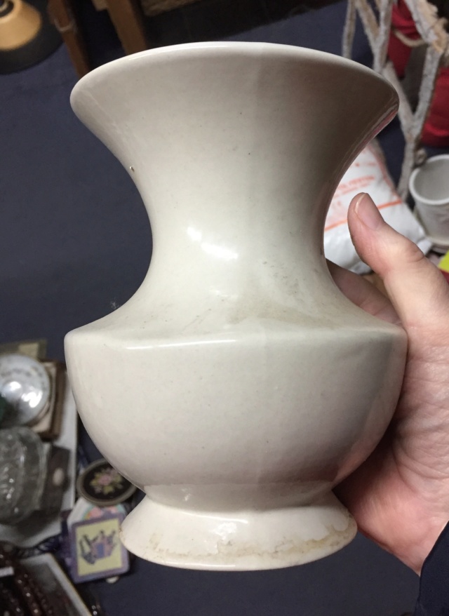 Moulded white vase signed Rulla? 9db36410