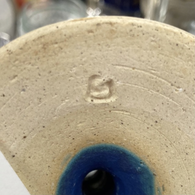 Barium glazed candlestick, S mark  C035c610
