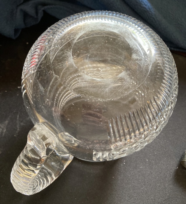 Cut glass jug, unsigned, early Stuart  C87b7610