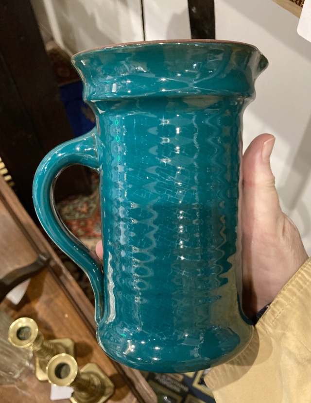 Mystery blue-green jug, unmarked  Img_1329