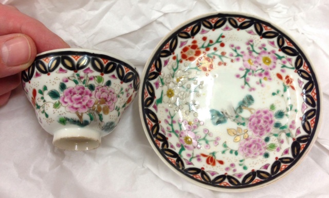 Japanese Meiji tea bowl and saucer  Japane11