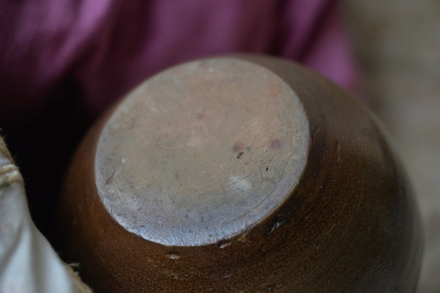 Saltglaze stoneware flask - 7" no marks on base or body Jug210