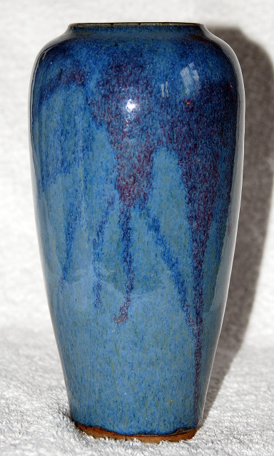 Blue & Purple Glaze Vase, VV Mark - Marie-Christien Grangiens, France Marie-10