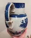 Large pearlware jug, blue & white transfer print 171b8f10