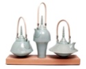 M mark porcelain elongated mini teapot, cups - early Melanie Brown 248bd010