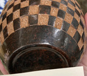 Burnished carved chequerboard vase - Calero, Nicaraguan pottery 3aec3210