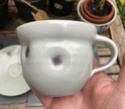 Celadon glazed cup and saucer, KP mark - Kathryn Hearn? 76ffdc10