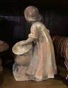 Terracotta figure of a girl with lidded pot, stamped 2227, German? A5723810