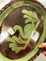 Pottery tray with green bird - Portugal? French?  D81ddc10