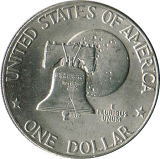 Pièce de 1$ des USA - Logo de la mission Apollo 11 Us_lib10