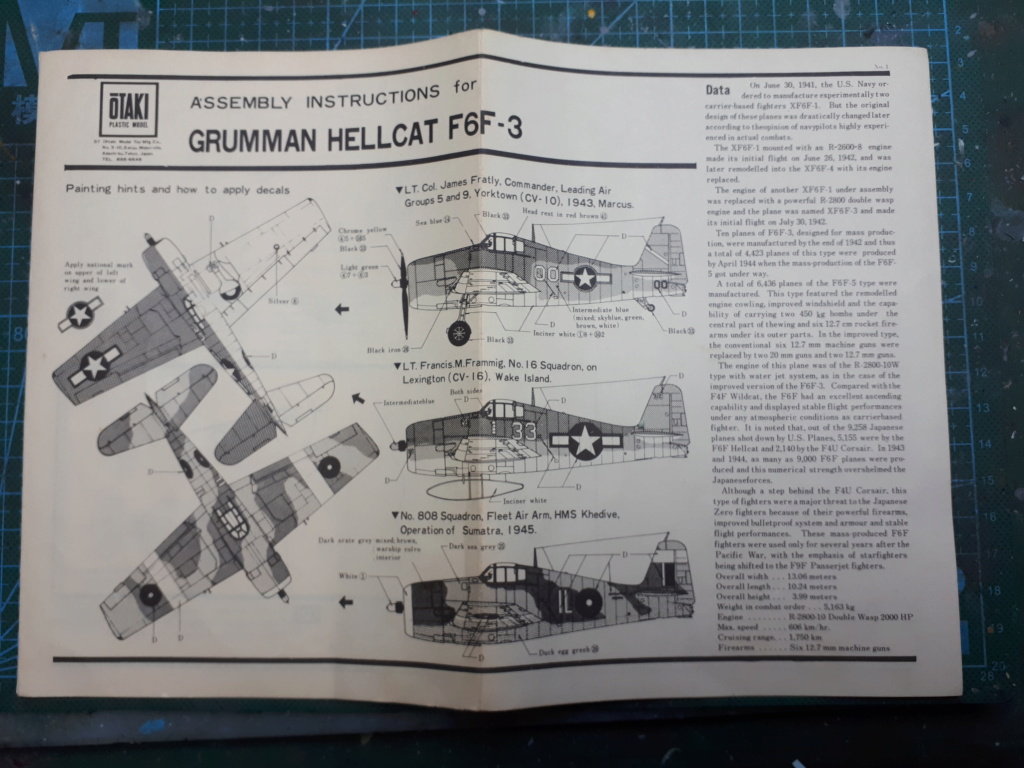 Grumman F6F-3 HELLCAT [OTAKI] [1/48] 20220797