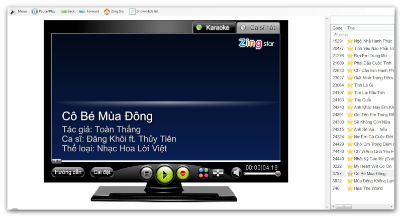 Zing Karaoke Offline bản Beta. Ashamp76